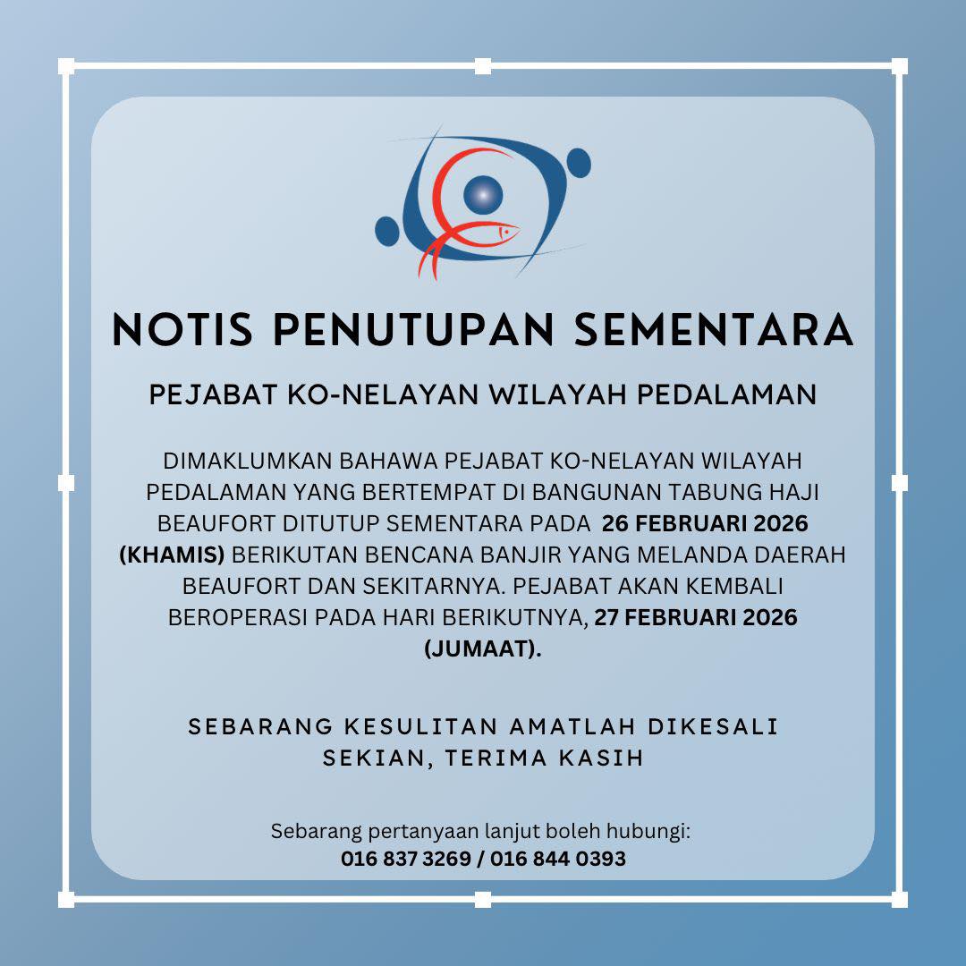Notis Penutupan Sementara (Pej. Wilayah Pedalaman)
